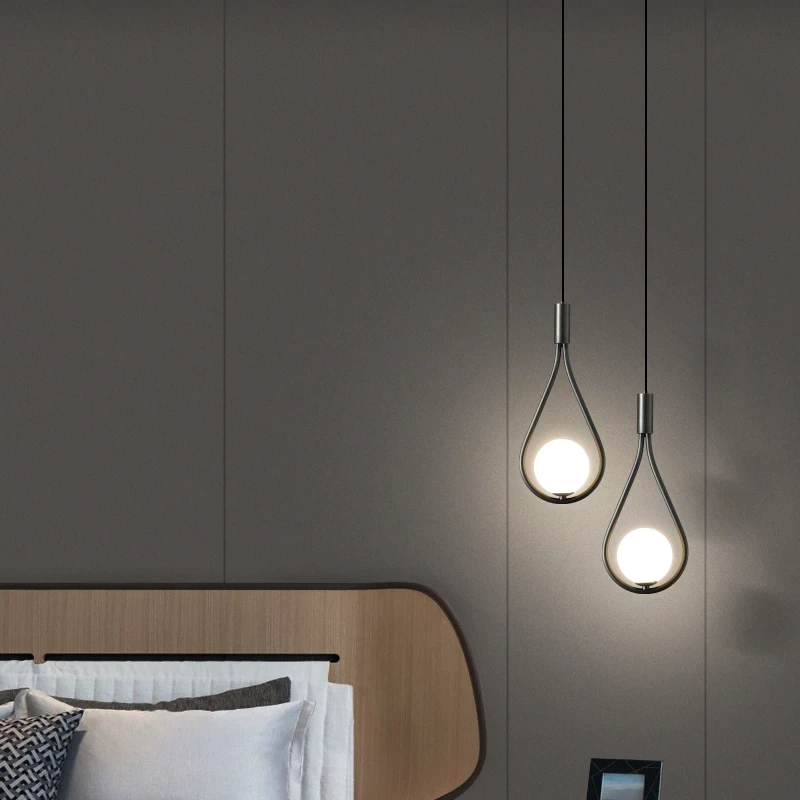 Suspension Nordique Moderne | Design en Fer et Verre Réglable