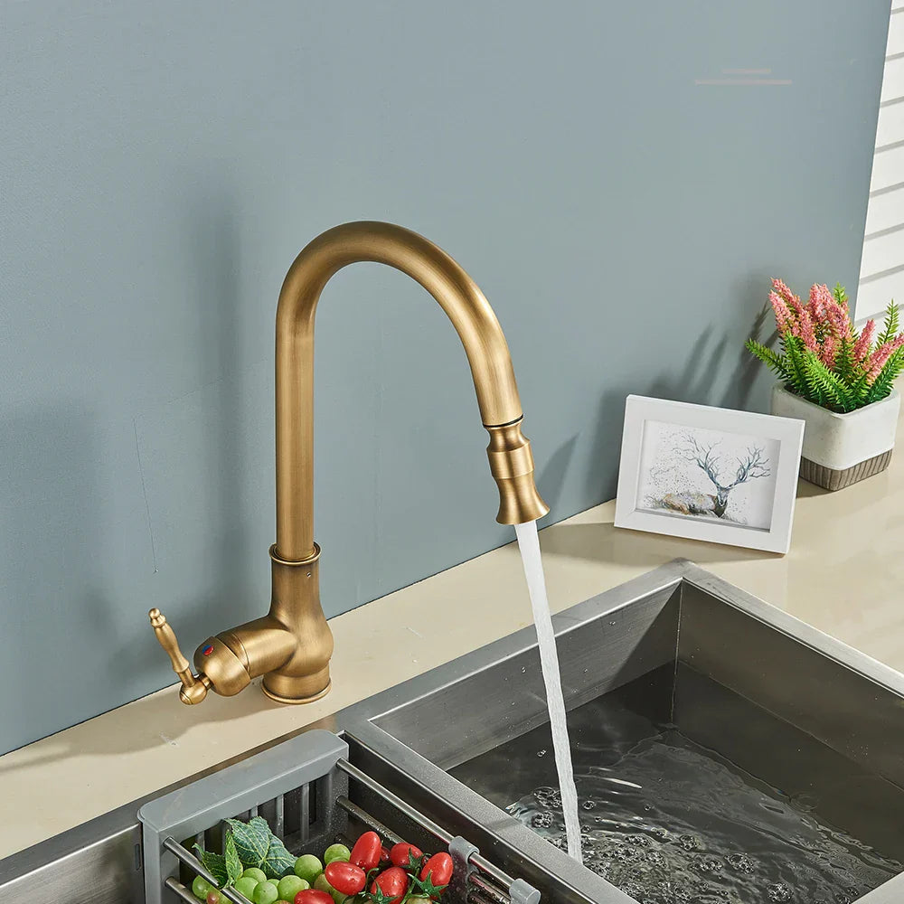 VintageTap – Robinet de cuisine en laiton ancien
