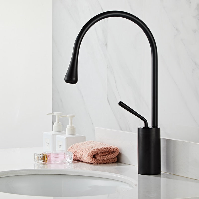 Robinet de lavabo de salle de bain style goutte | Design moderne élégant et fonctionnalité
