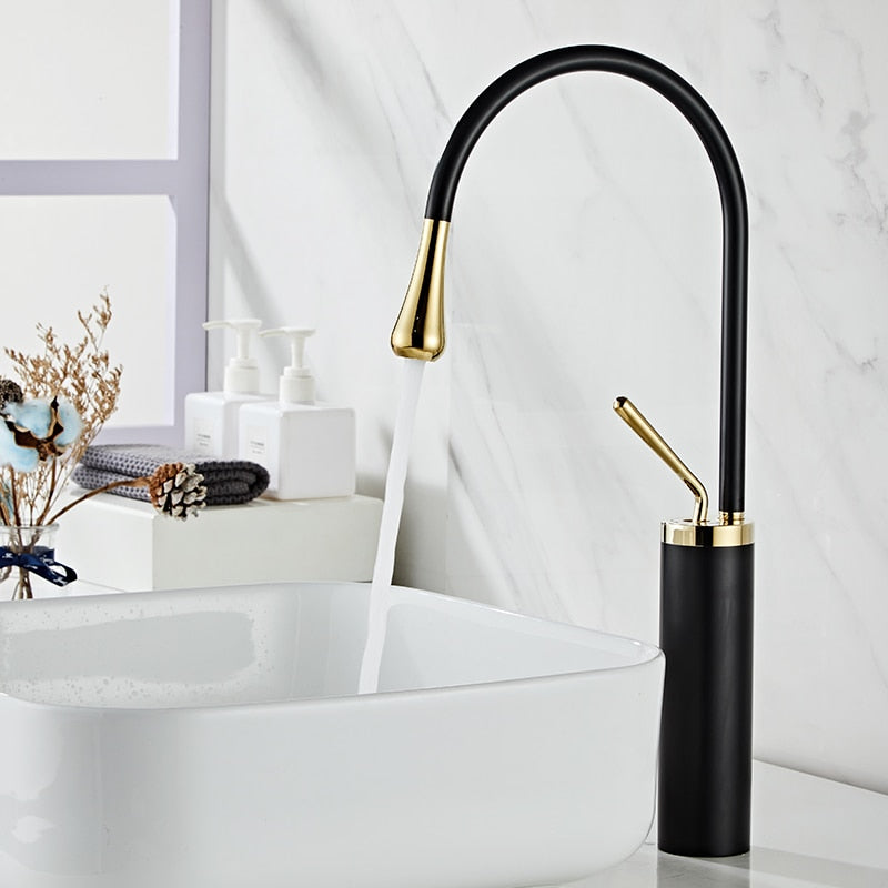 Robinet de lavabo de salle de bain style goutte | Design moderne élégant et fonctionnalité