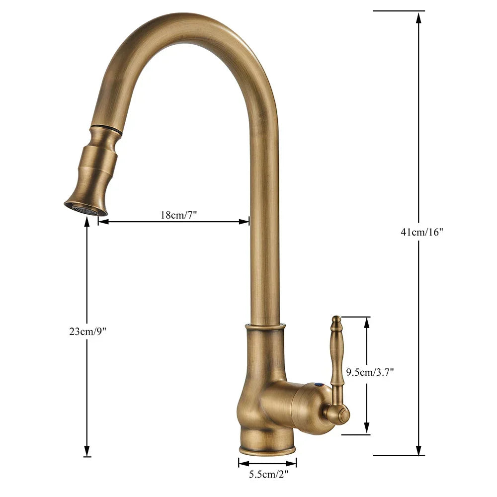 VintageTap – Robinet de cuisine en laiton ancien