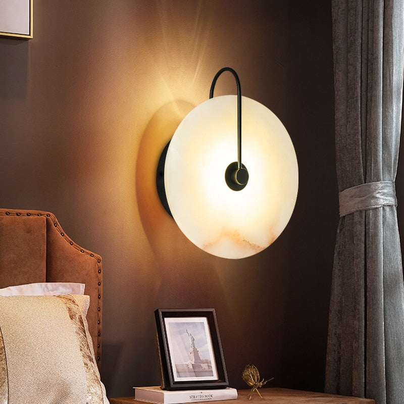 Collection de lampes murales modernes en marbre | Appliques LED écologiques