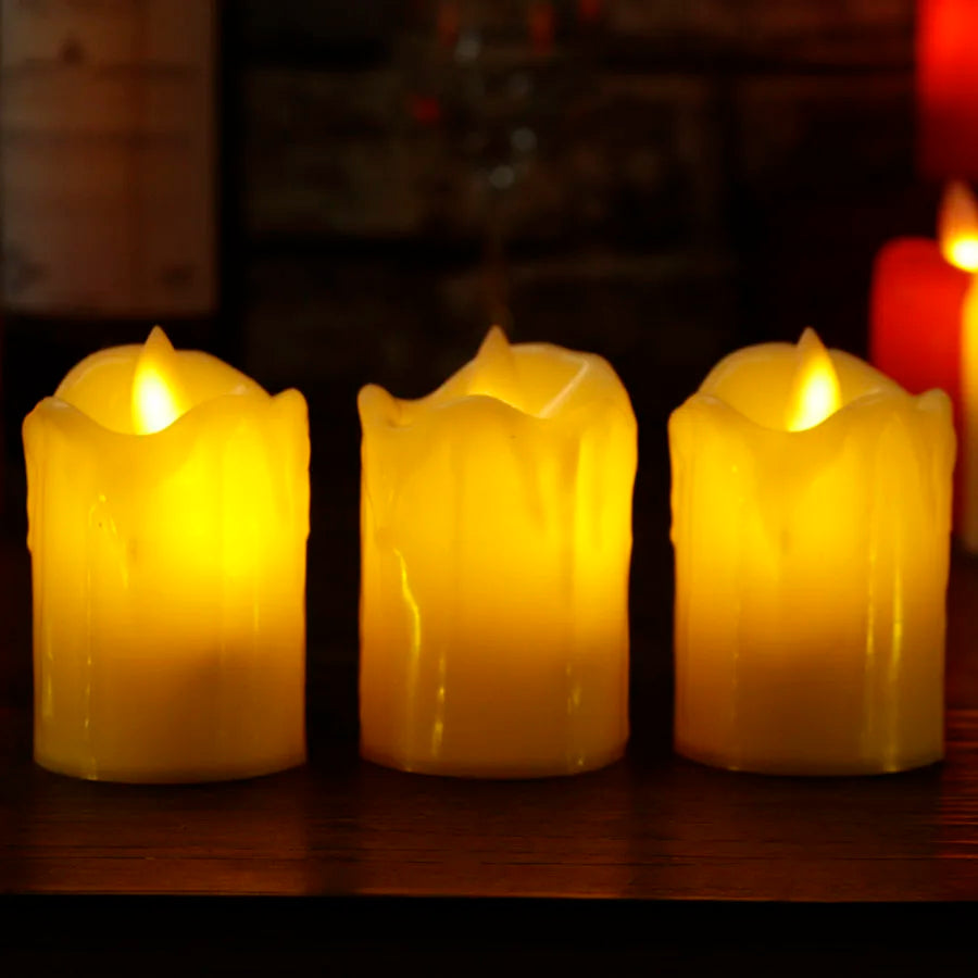 Fiesta sans flamme - Bougies LED sans flamme pour anniversaires et fêtes
