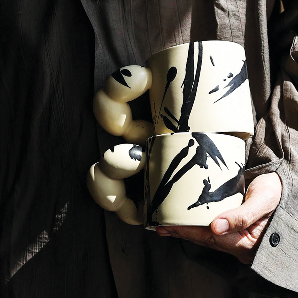 Tasse en céramique Splash Ink | Design artistique, céramique durable, parfaite pour le café et le thé