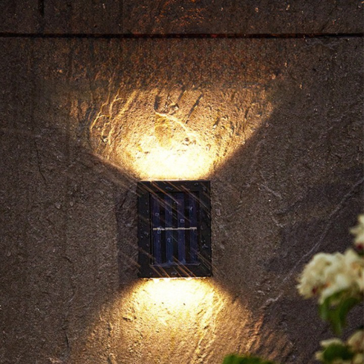 Lumières murales solaires à LED | Éclairage de jardin automatique étanche