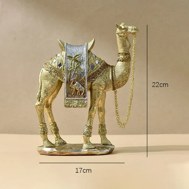 Élégance Arabe - Sculpture de Chameau Luxueuse