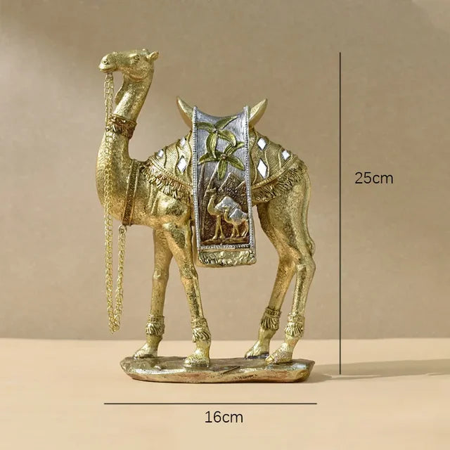 Élégance Arabe - Sculpture de Chameau Luxueuse
