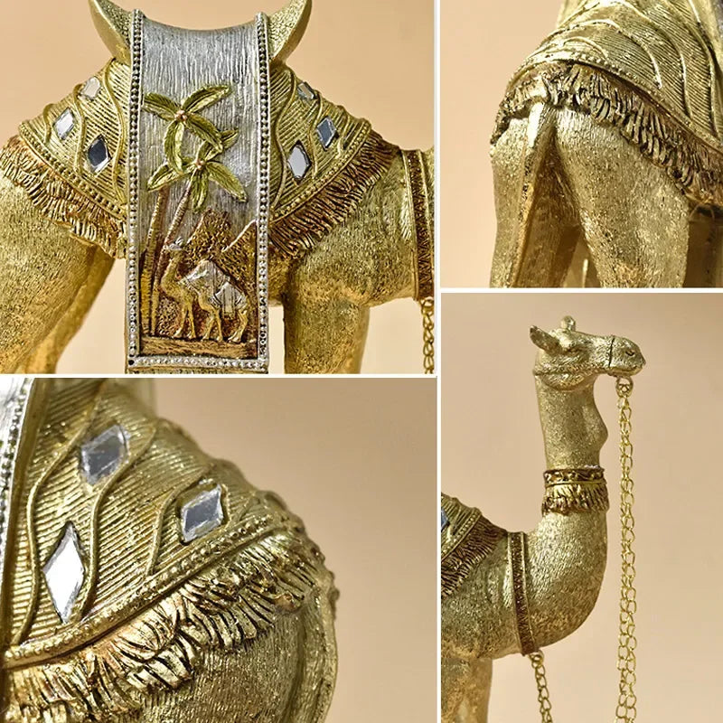 Élégance Arabe - Sculpture de Chameau Luxueuse