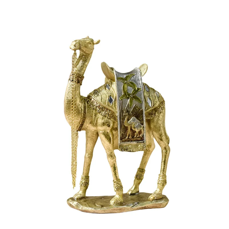 Élégance Arabe - Sculpture de Chameau Luxueuse