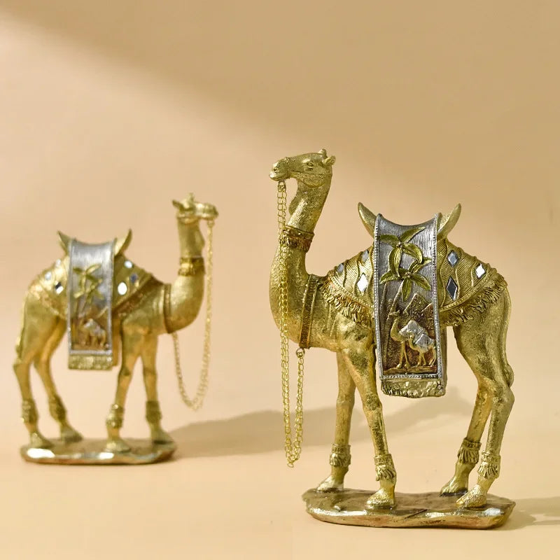 Élégance Arabe - Sculpture de Chameau Luxueuse