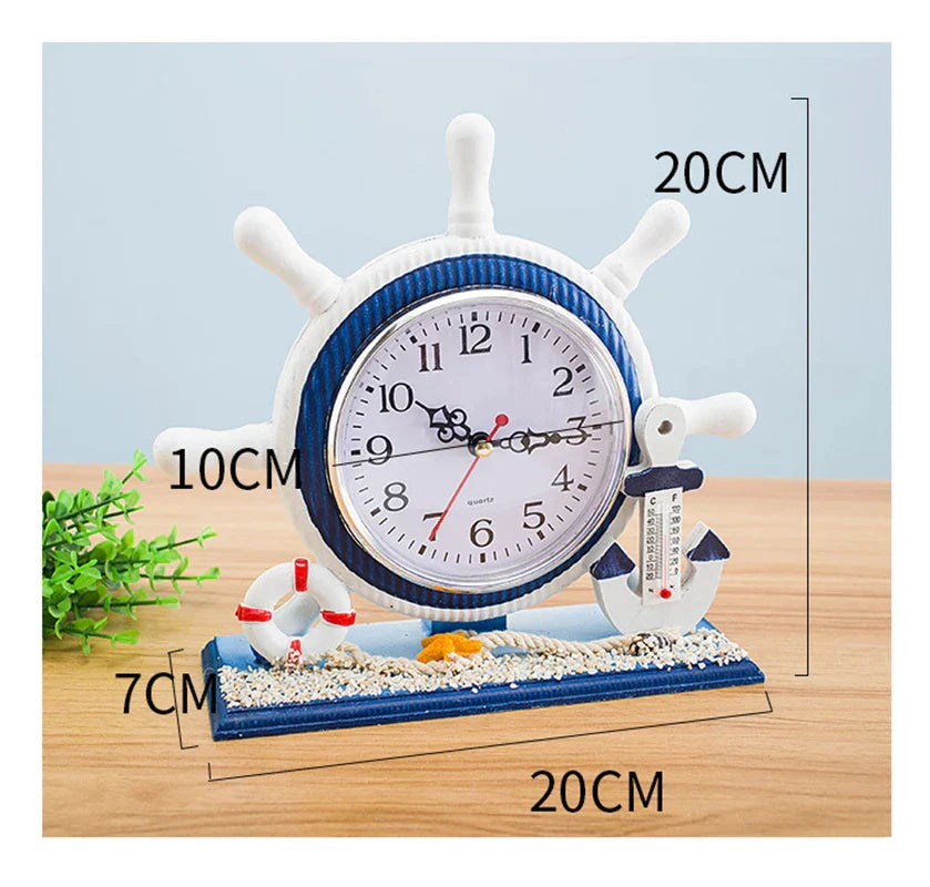 CoastalCompass - Horloge murale de style méditerranéen