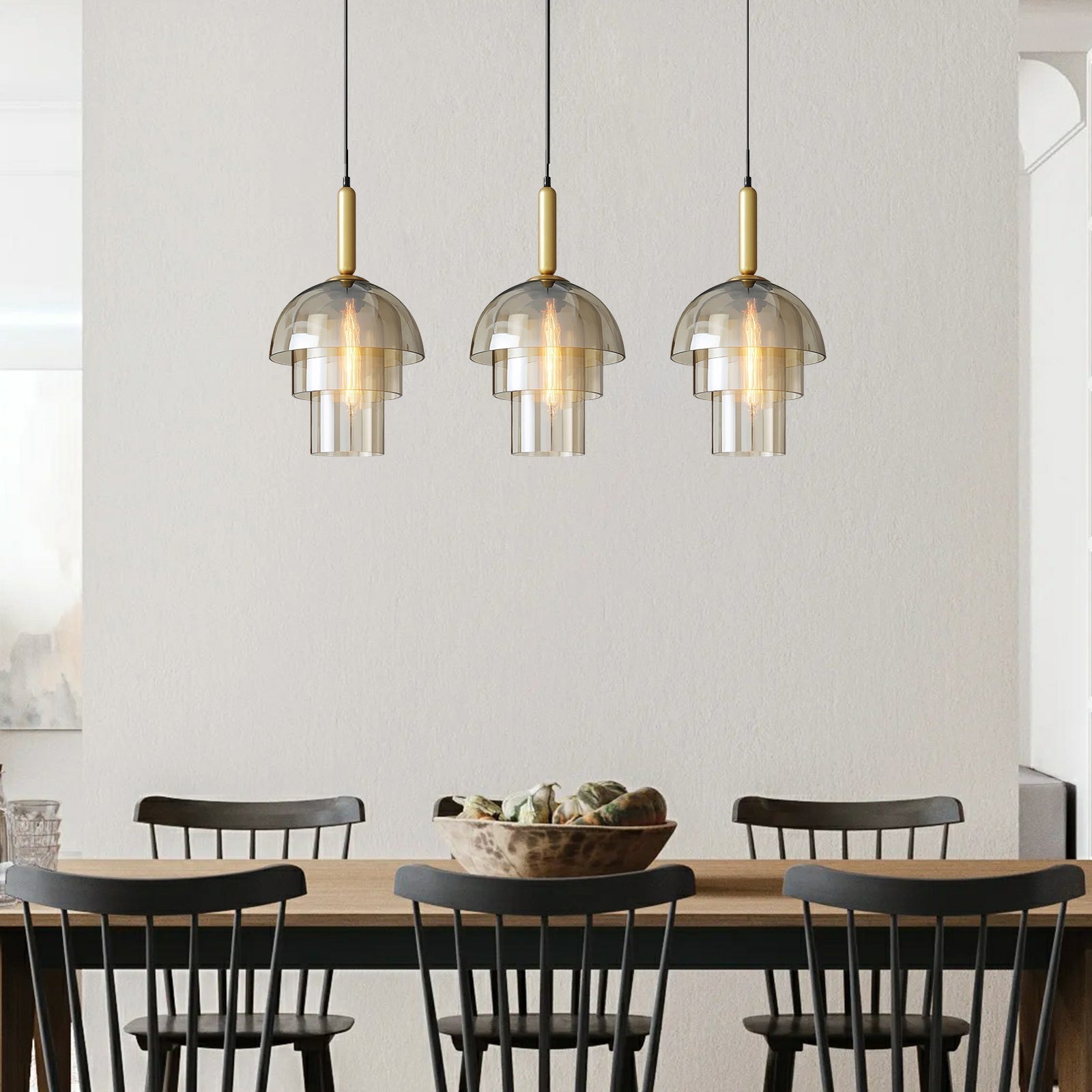 Lampes suspendues à dôme moderne | Éclairage de pendentif contemporain