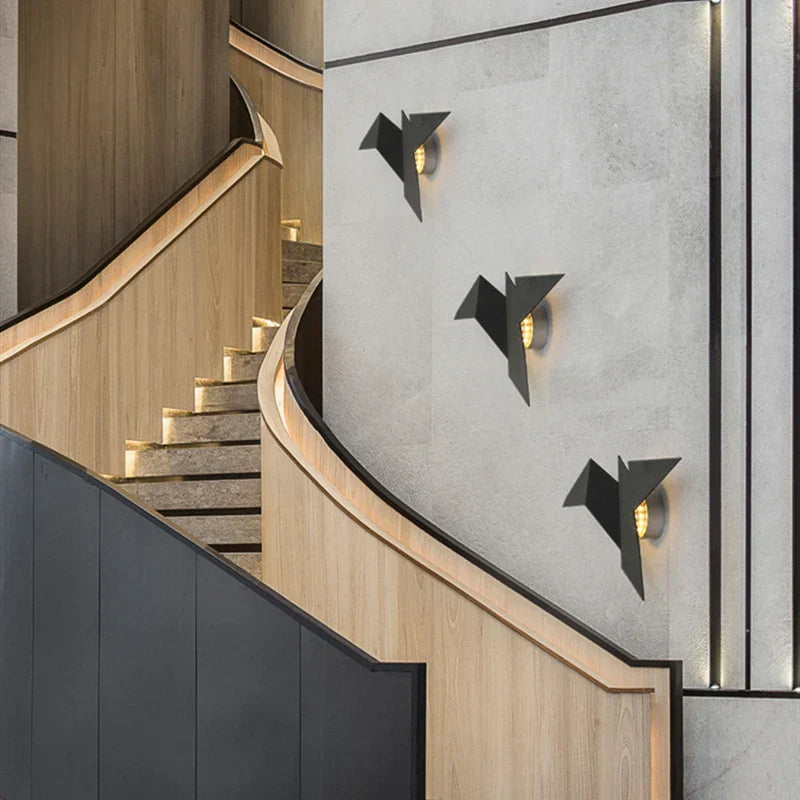 AvianAura - Applique murale en fer nordique pour oiseaux