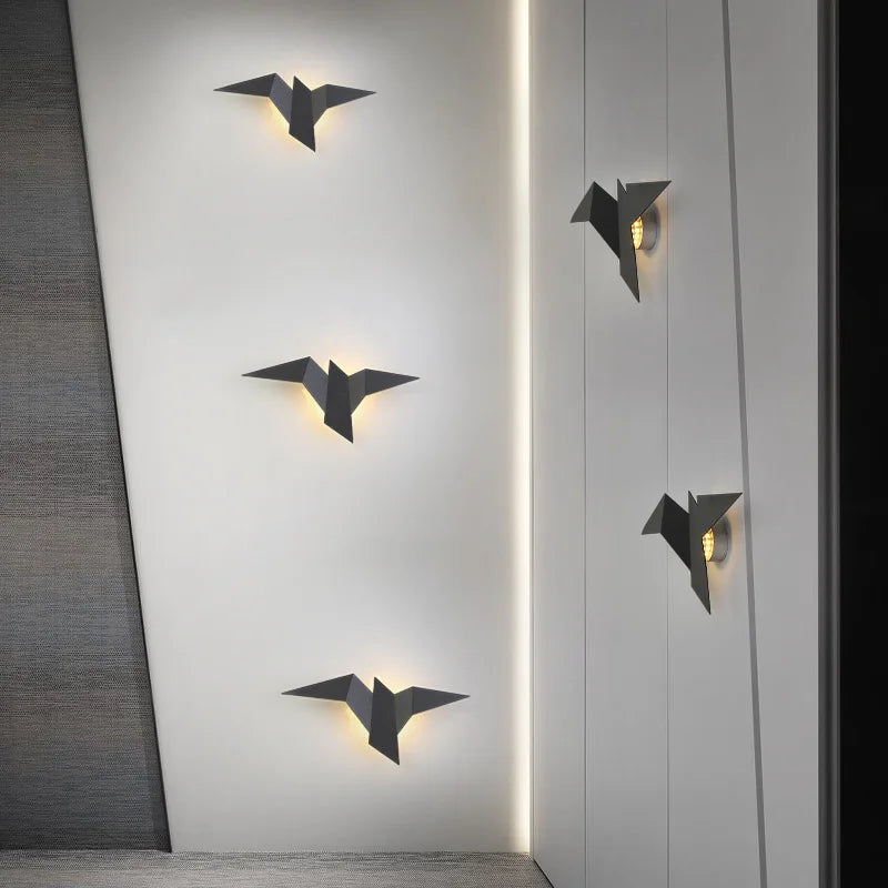 AvianAura - Applique murale en fer nordique pour oiseaux