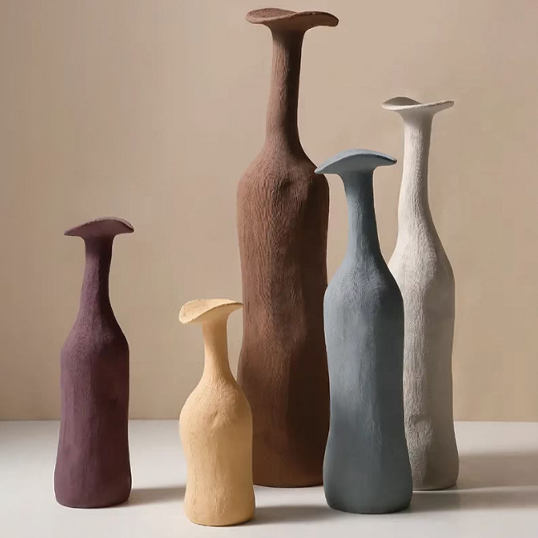 Vase en céramique Morandi moderne | Élément d'accent élégant et sophistiqué