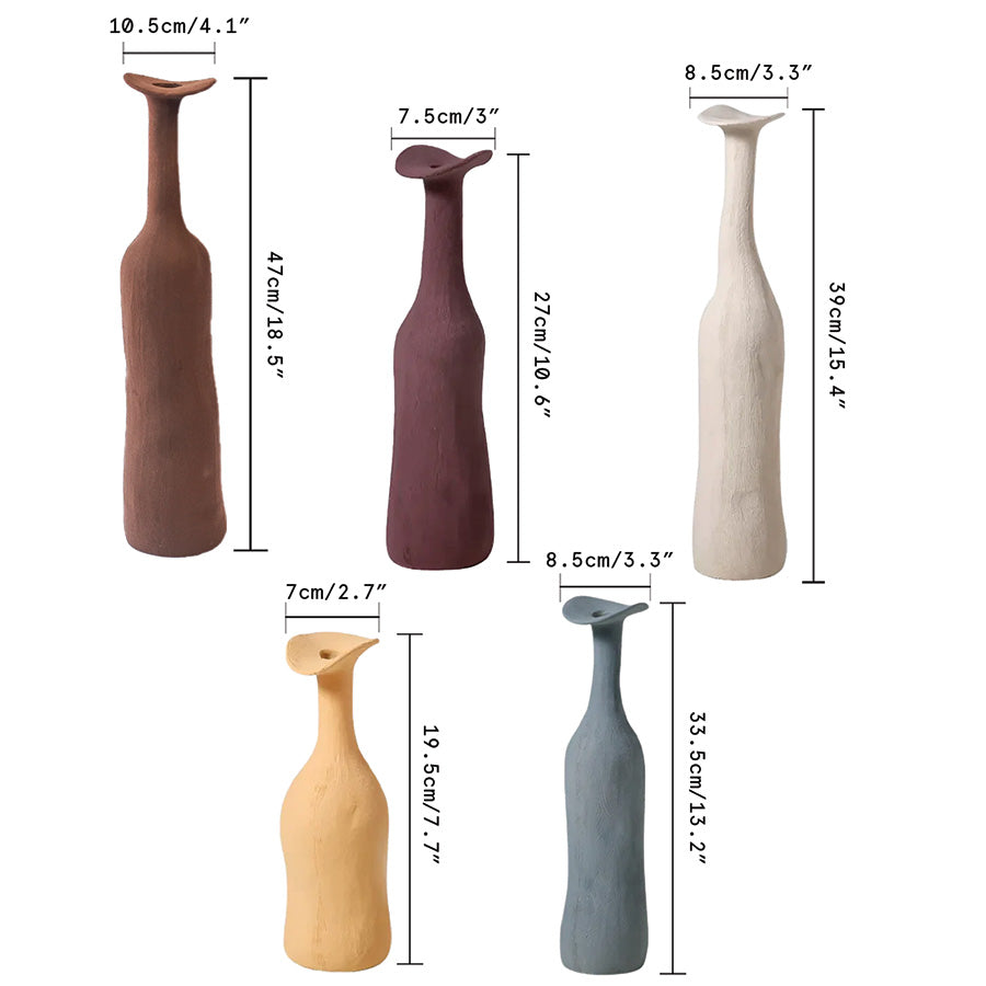 Vase en céramique Morandi moderne | Élément d'accent élégant et sophistiqué