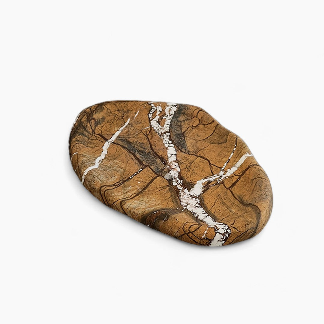 Plateau en Pierre Naturelle de Luxe | Accessoire de Cuisine et de Table en Marbre