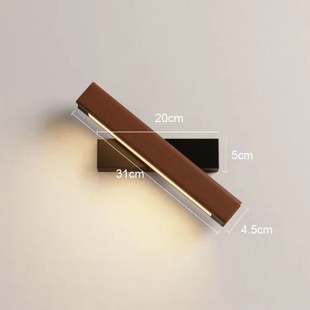 WoodGlow - Applique Murale LED en Bois pour Chambre