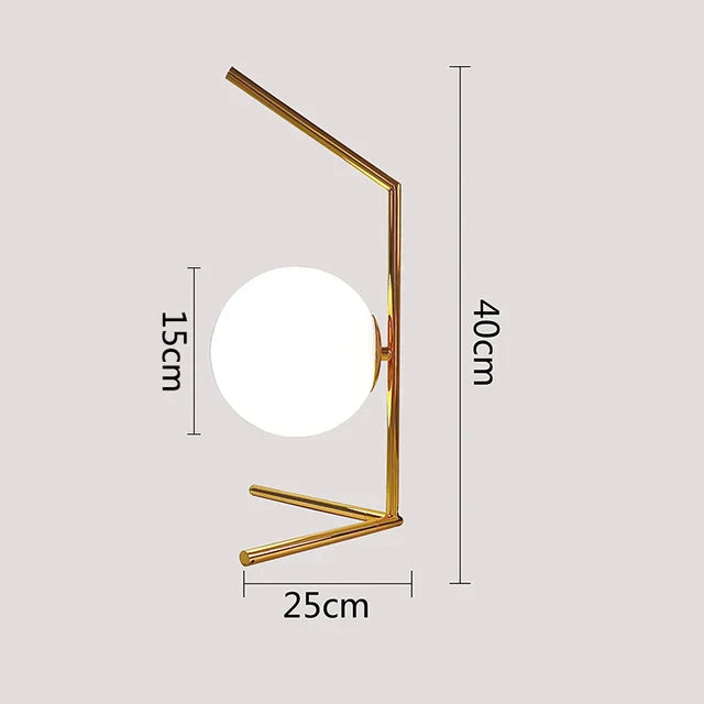 LuminaRing - Lampe en verre nordique en forme de boule