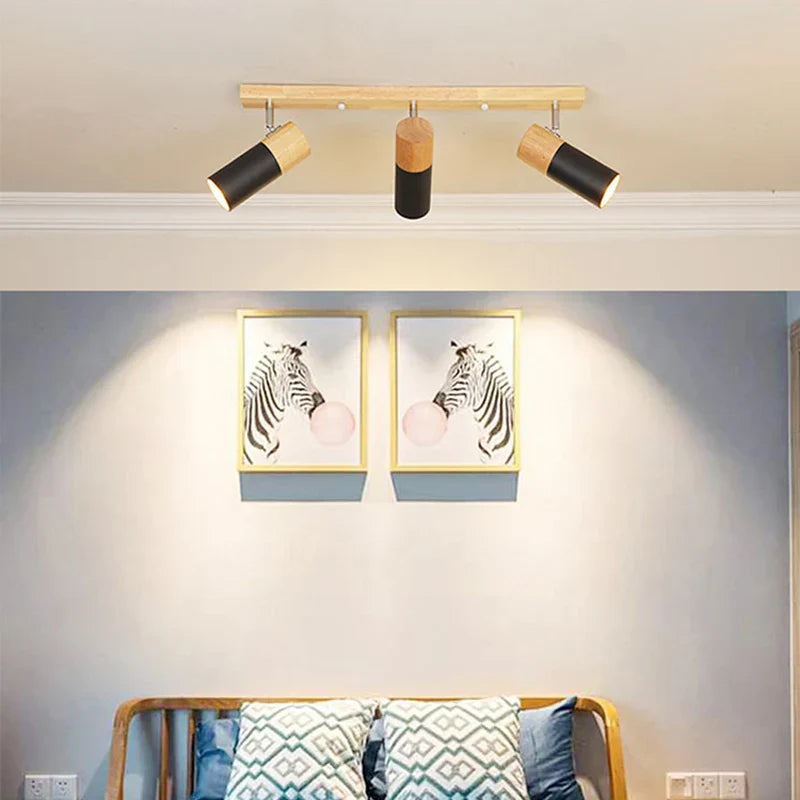 SkyWood - Lampe de plafond en bois nordique