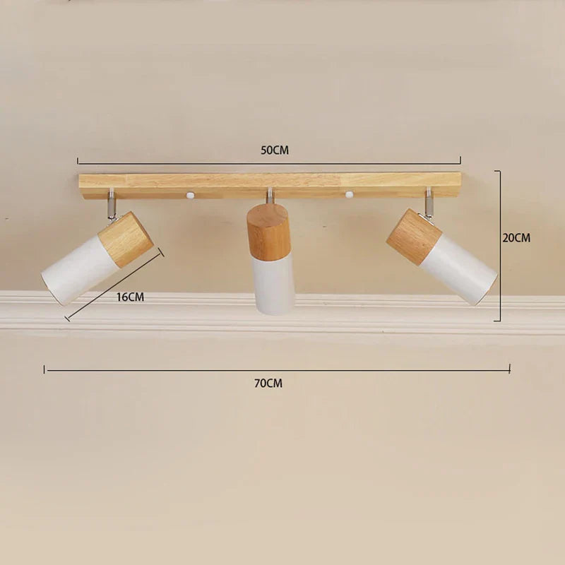SkyWood - Lampe de plafond en bois nordique