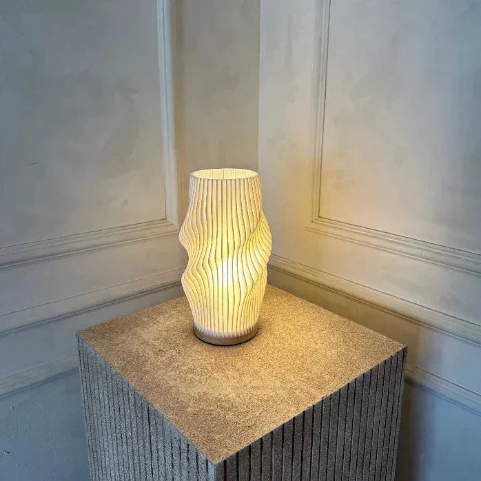 Lampe Wellenkamm | Lumière à motif ondulé, luminosité réglable, décoration moderne pour la maison
