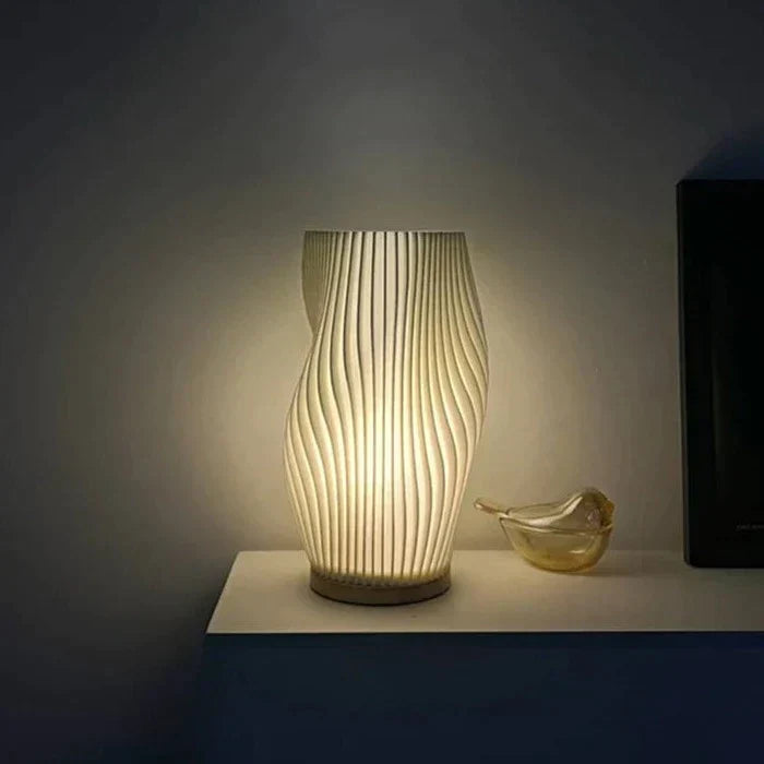 Lampe Wellenkamm | Lumière à motif ondulé, luminosité réglable, décoration moderne pour la maison