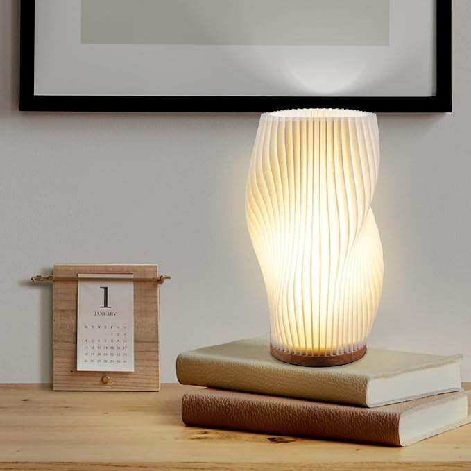 Lampe Wellenkamm | Lumière à motif ondulé, luminosité réglable, décoration moderne pour la maison