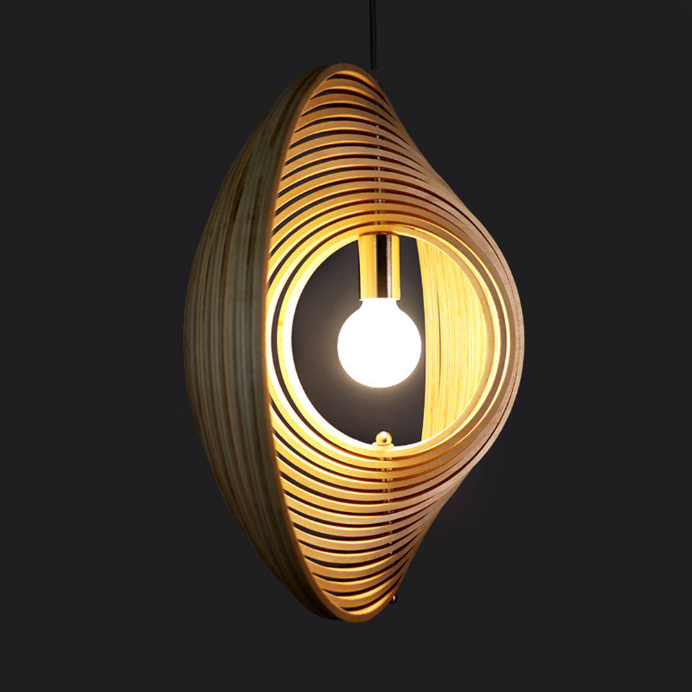 Abat-jours en bois faits main | Éclairage LED style japonais