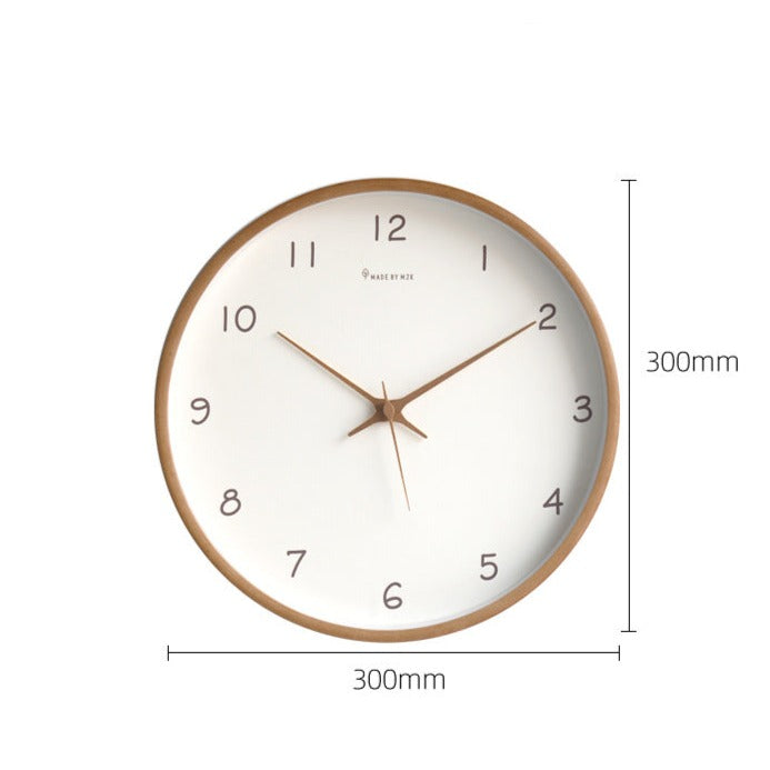 Horloge murale en bois massif analogique Simple pour la maison | Design intemporel et élégant