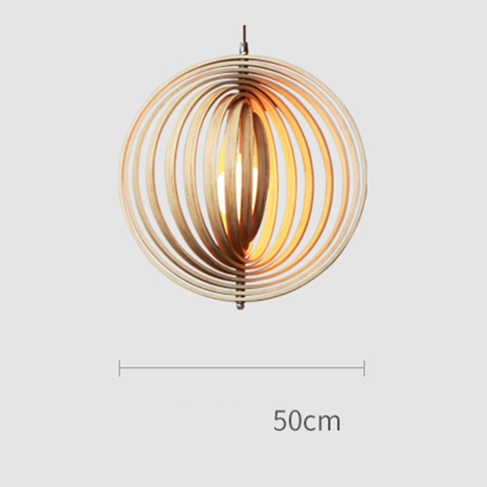 Abat-jours en bois faits main | Éclairage LED style japonais