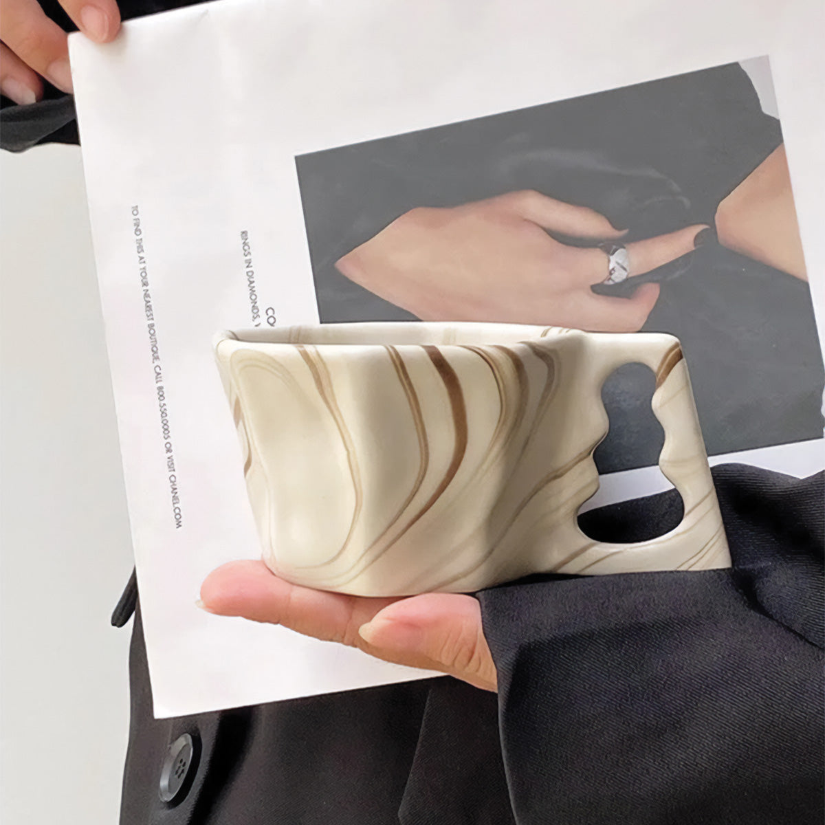 Tasse Octogonale | Vaisselle à Boire Élégante pour Maisons Modernes