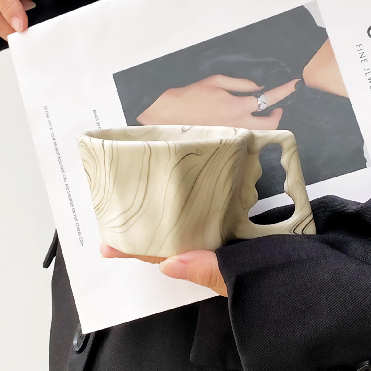 Tasse Octogonale | Vaisselle à Boire Élégante pour Maisons Modernes