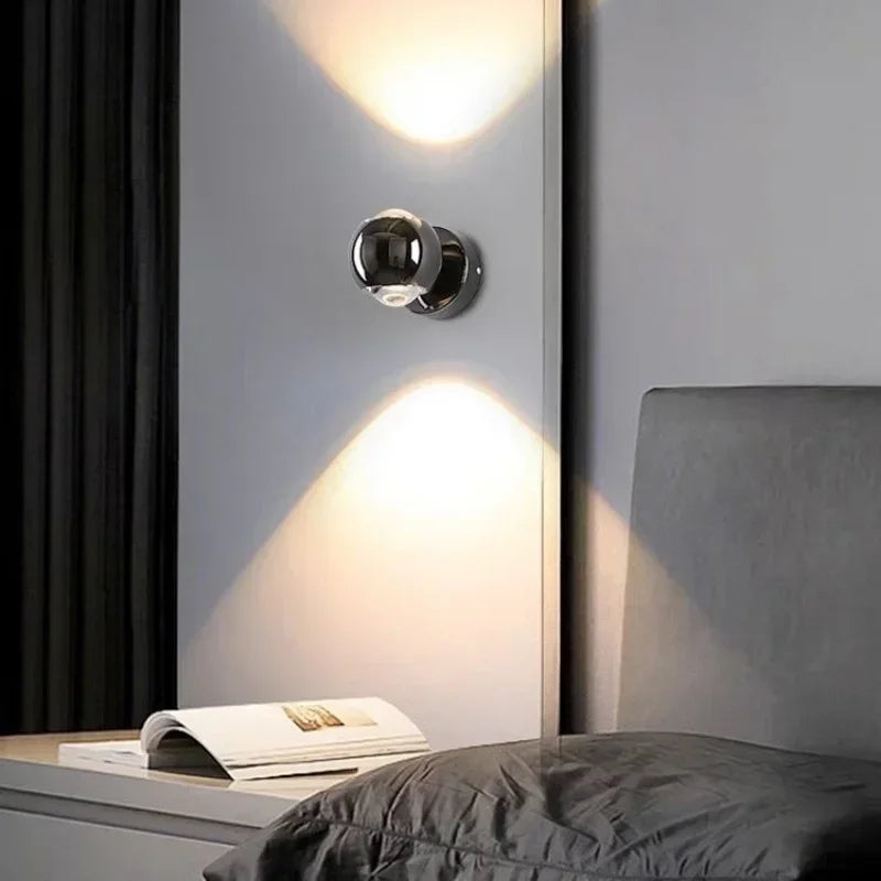 Lampe murale à double face rotative