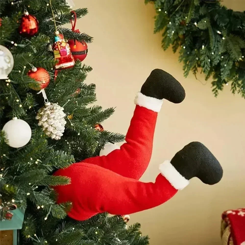 Jambes du Père Noël - Décoration de Noël avec les jambes du Père Noël
