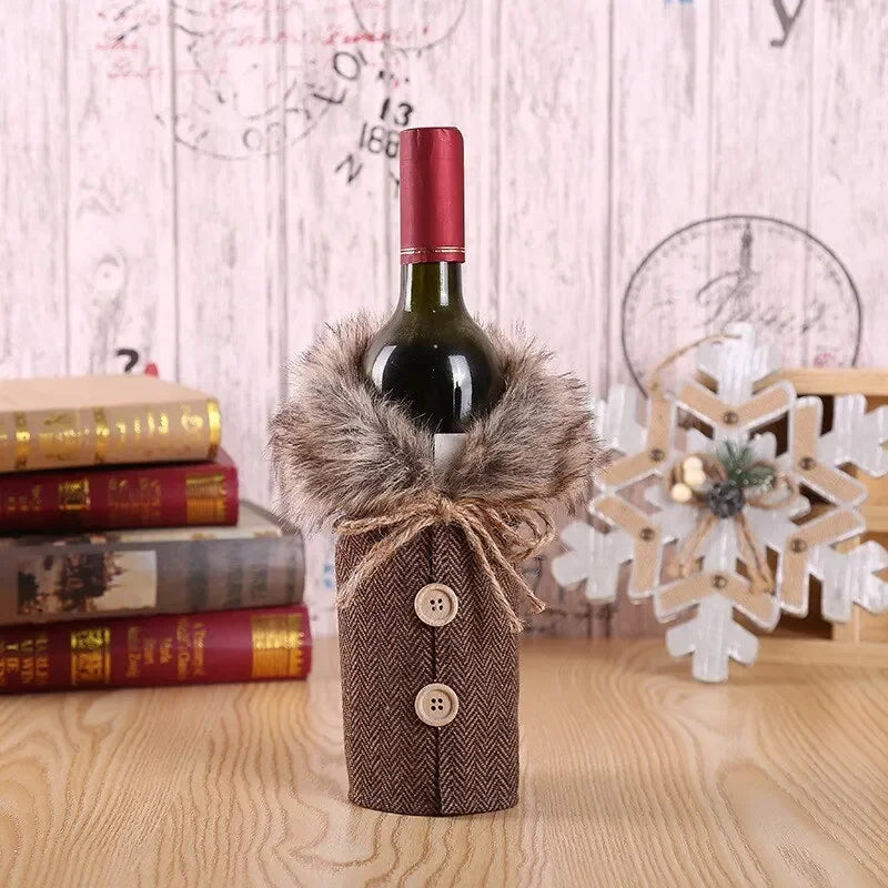 Réchauffeur de vin - Housse de bouteille de vin pour Noël