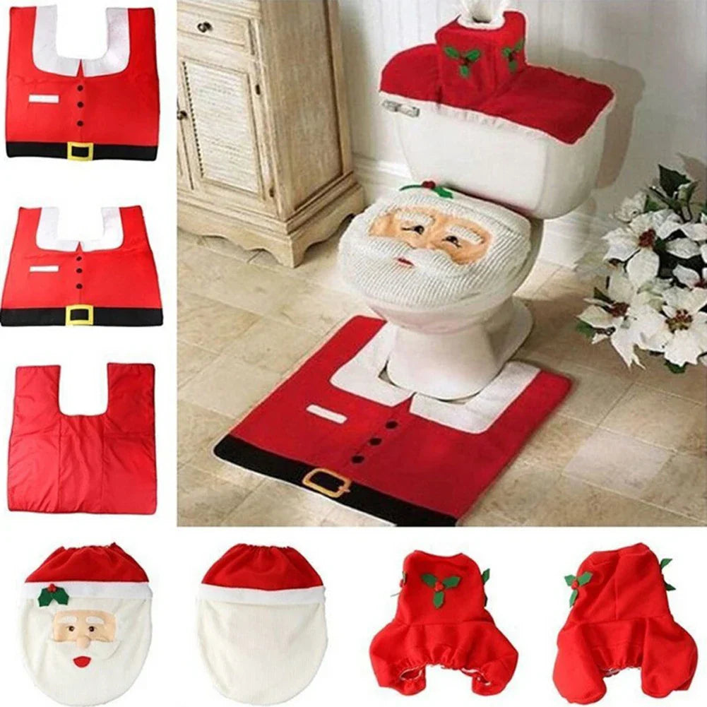 JollySanta | Couvre WC avec design de Noël