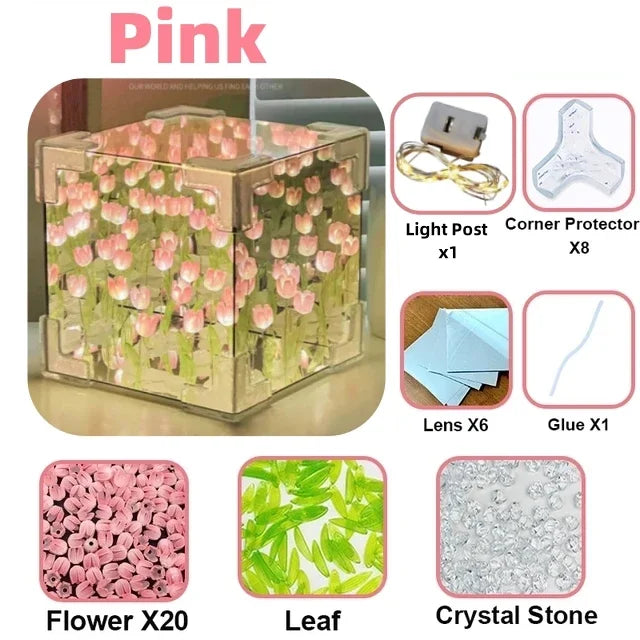 TulipGarden | Lampe Cube Miroir DIY