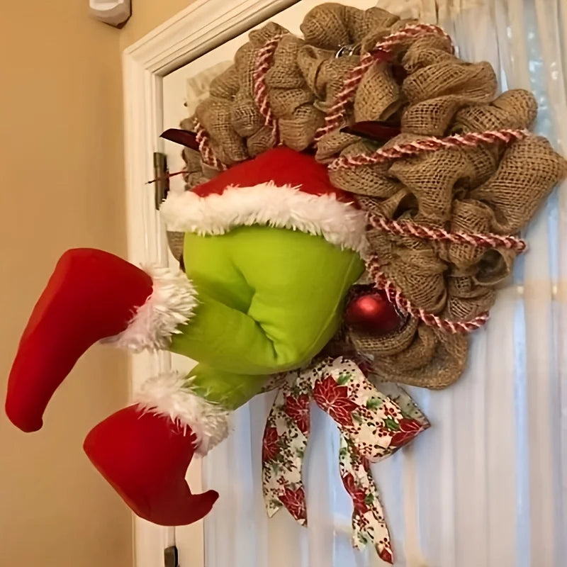 Couronne de Noël avec Jambes d'Elfe