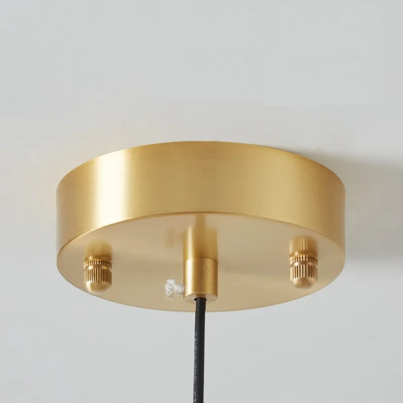 Suspension en verre et cuivre élégante | Ampoule E27 | Moderne nordique