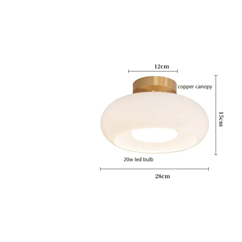Suspension en verre et cuivre élégante | Ampoule E27 | Moderne nordique