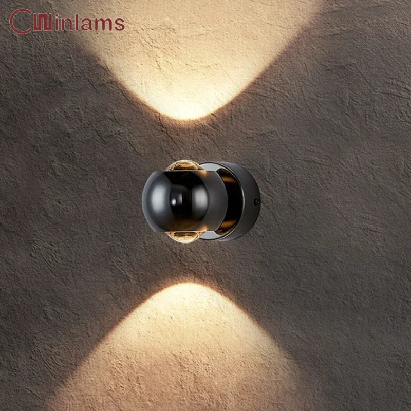 Lampe murale à double face rotative