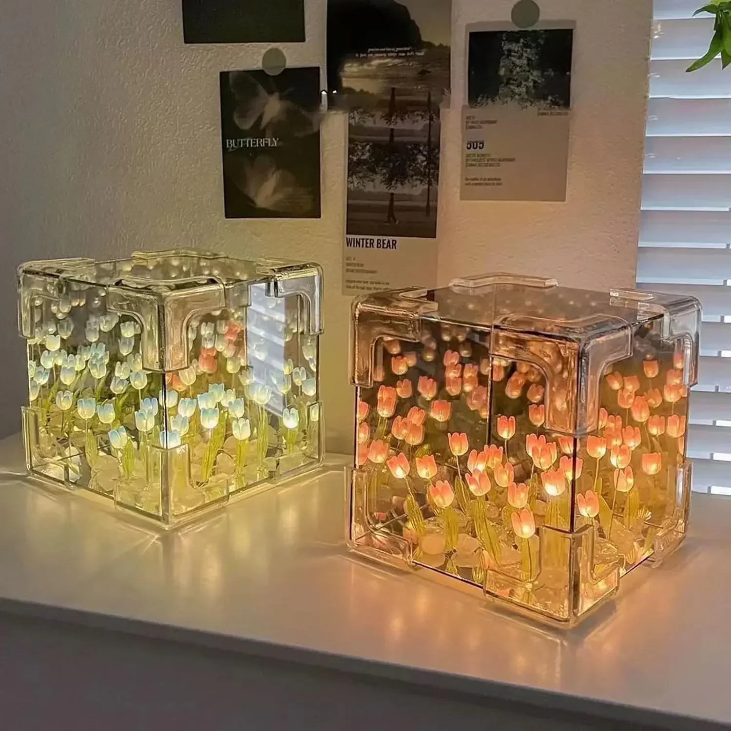 TulipGarden | Lampe Cube Miroir DIY