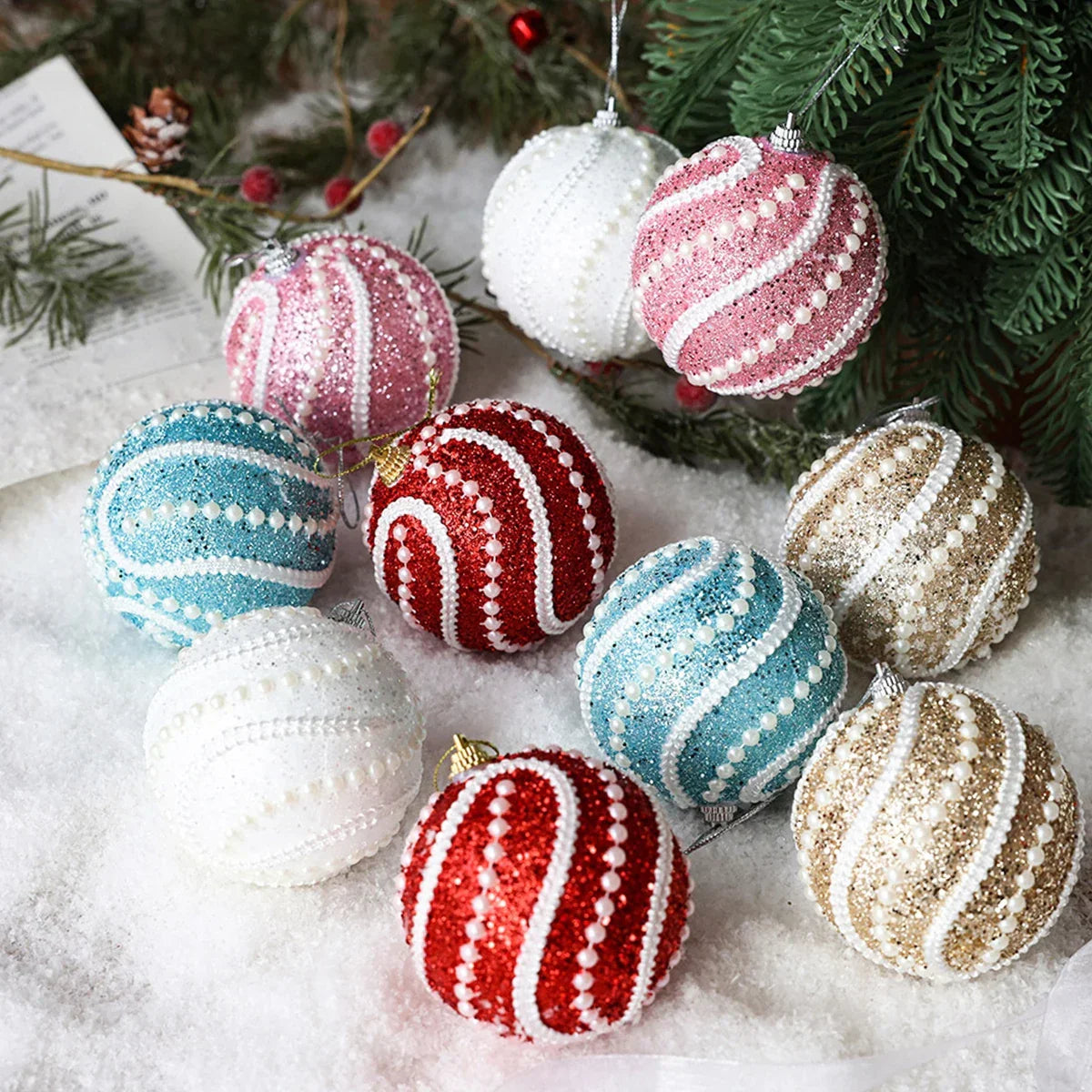 PearlXmas | Élégant ornement de sapin de Noël