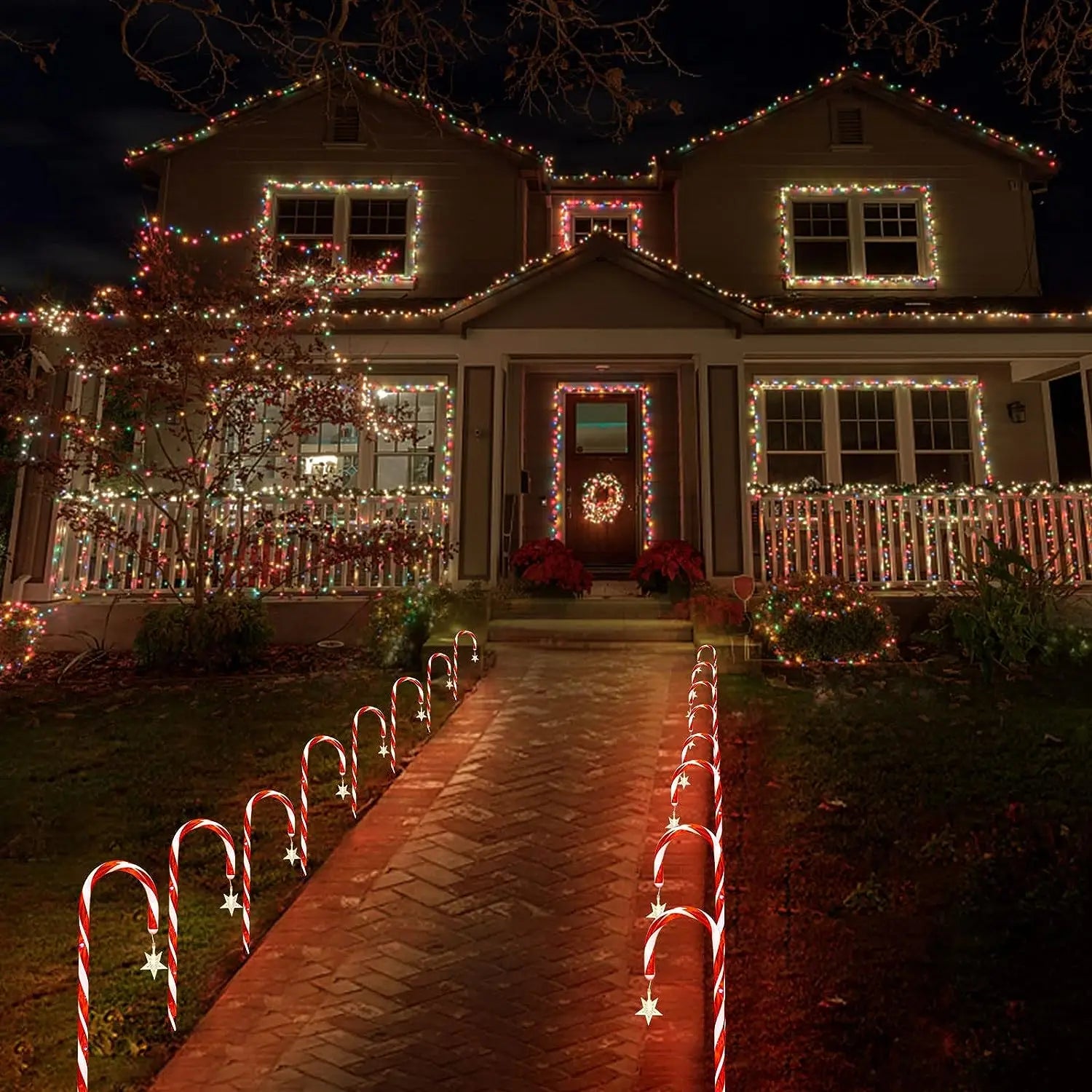 Jardin Étoilé - Lumières en Sucre de Noël pour Pelouse