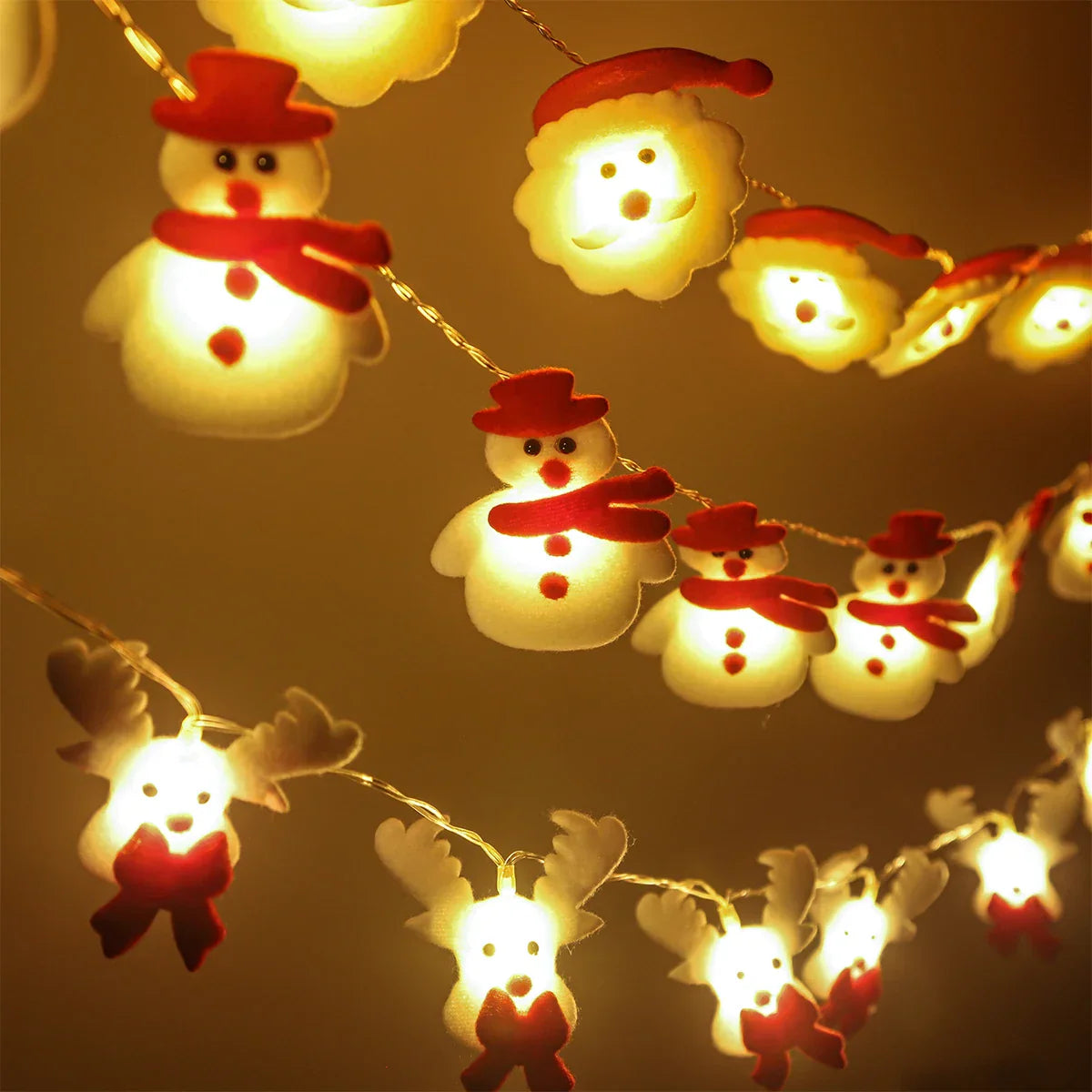 Guirlande lumineuse de Noël SnowmanGlow