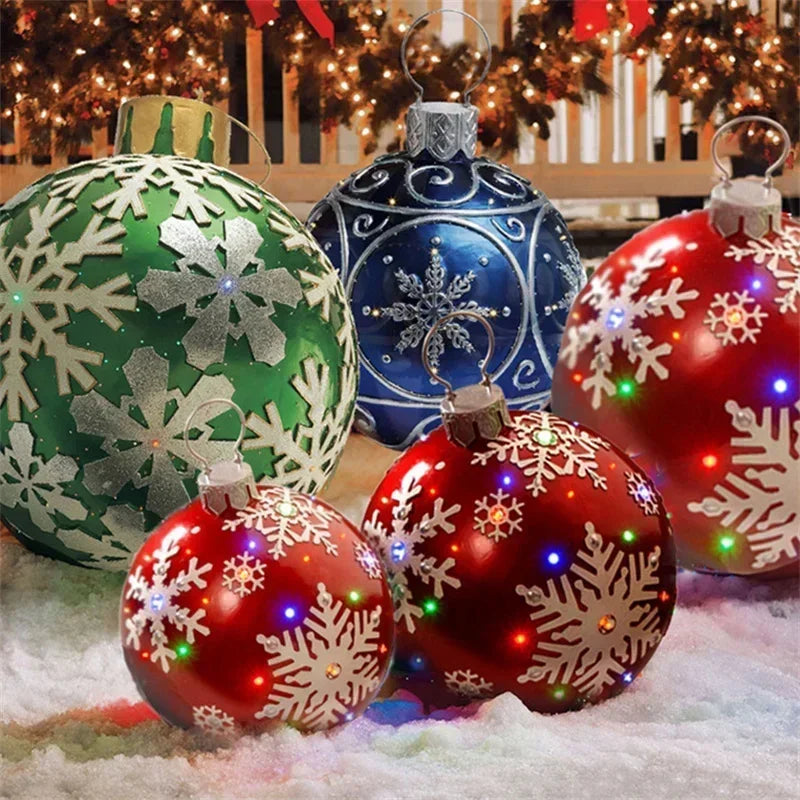 Ornement de jardin | énorme boule de Noël gonflable en PVC