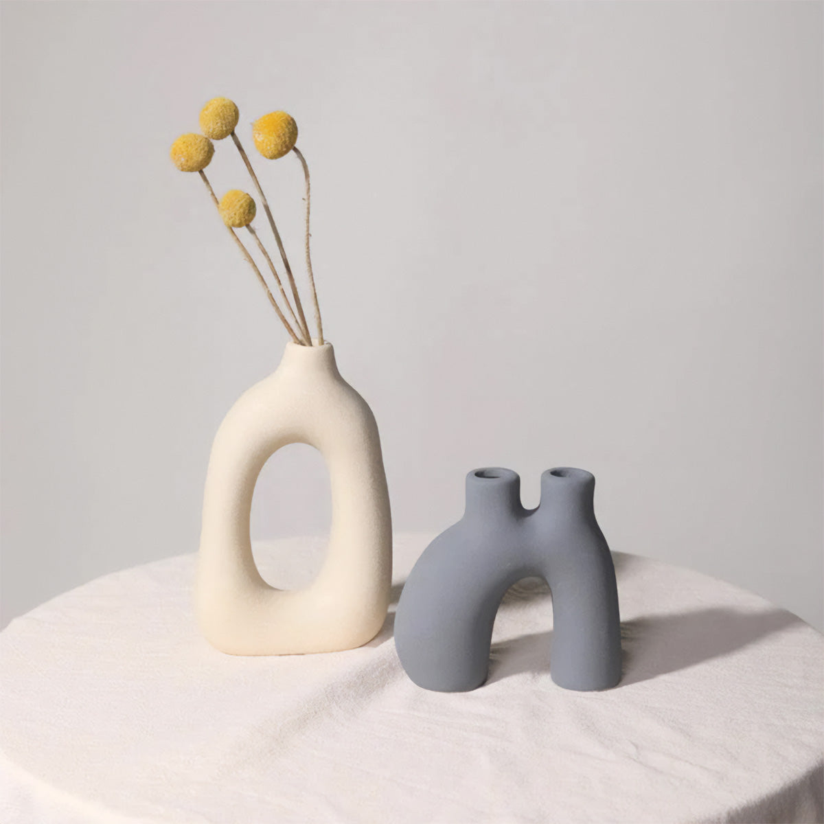 Vases en céramique givrés | Décorations de table classiques et post-modernes