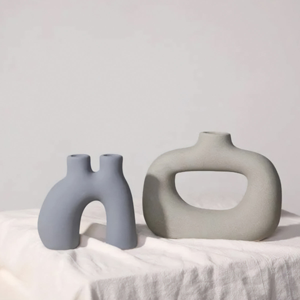 Vases en céramique givrés | Décorations de table classiques et post-modernes