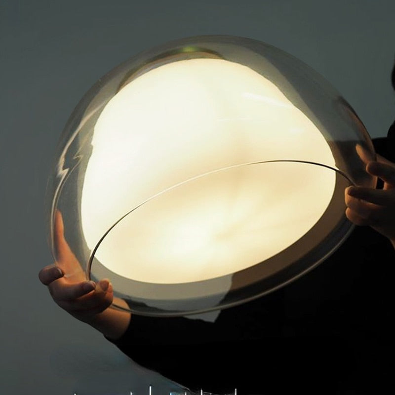 Suspensions LED modernes | Éclairage à dôme en verre réglable